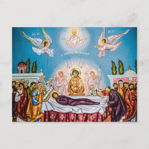 Dormition of the Theotokos Orthodox Christian Icon Postcard
