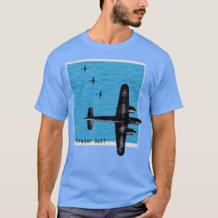 Dornier Do17 WW2 bomber aeroplane over the ocean T-Shirt