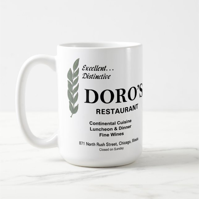 Doro's Restaurant, Chicago, Illinois Coffee Mug (Left)