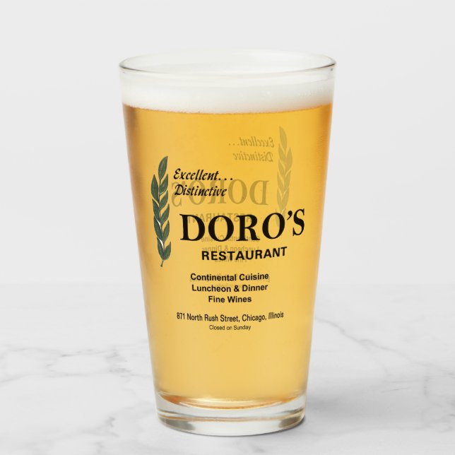 Doro's Restaurant, Chicago, Illinois Glass (Front Filled)
