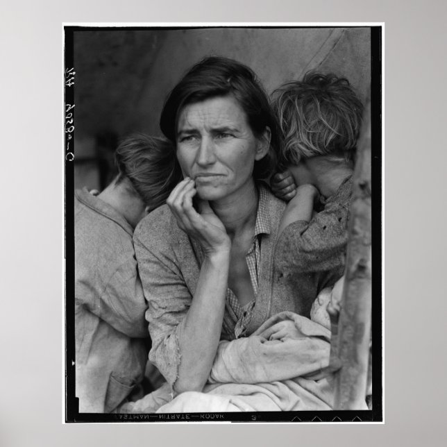 Dorothea Lange's Migrant Mother Florence Thompson Poster (Front)