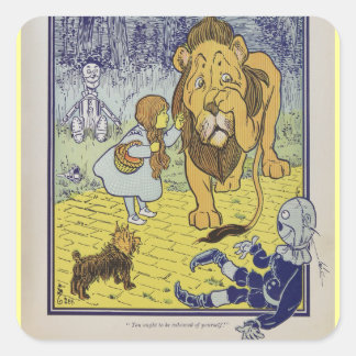 Dorothy and the Cowardly Lion from Wizard of Oz Square Sticker