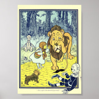 Dorothy and the Lion Poster (Wizard of Oz)