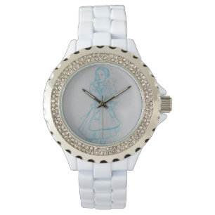 Dorothy and Toto blue Sketch Rhinestone Watch