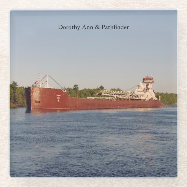 Dorothy Ann & Pathfinder glass coaster (Front)