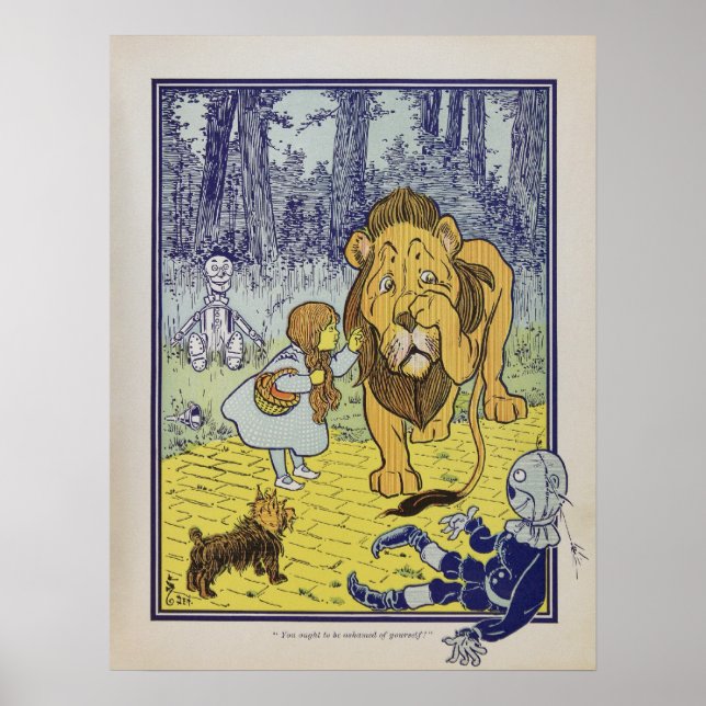 Dorothy meets the Cowardly Lion Poster (Front)