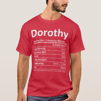 Dorothy Nutrition Personalized Name Funny funny T-Shirt