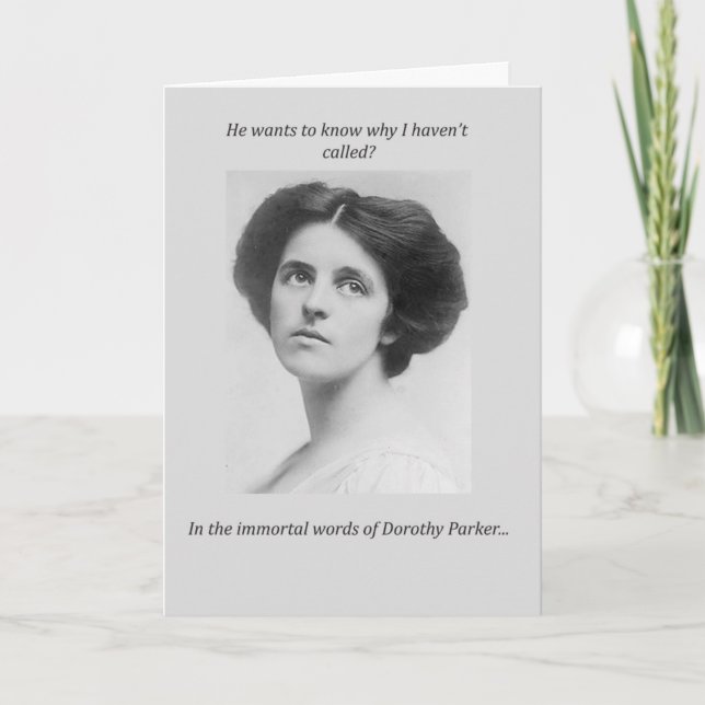 Dorothy Parker Quote Card (Front)