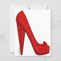 Dorothy Ruby High Heels Greeting Card