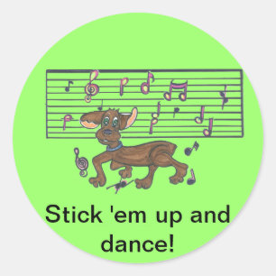 Dorothy The Dancing Dachshund Classic Round Sticker