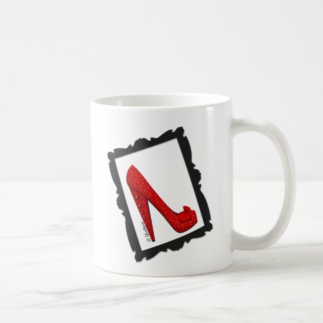Dorothy's Framed Ruby Red Heels Coffee Mug (Right)