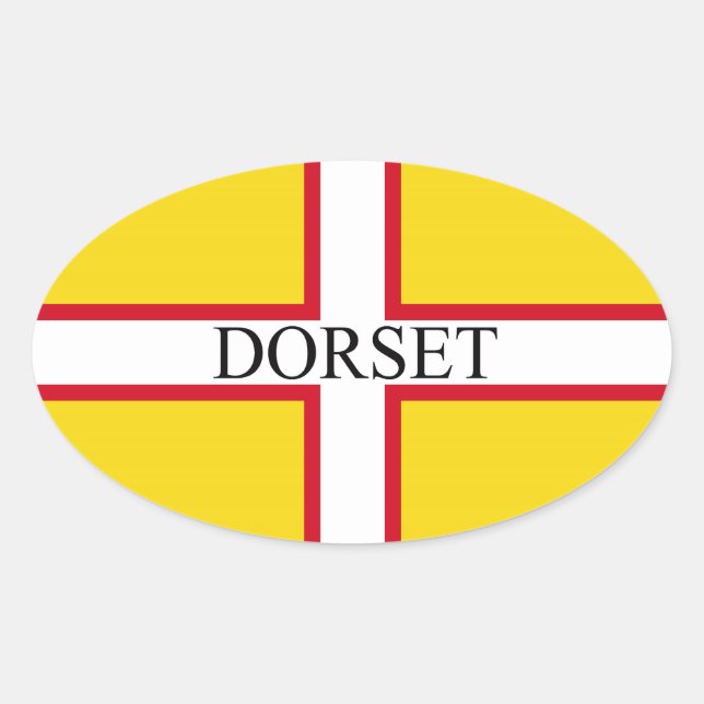 Dorset flag oval sticker (Front)