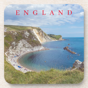 Dorset Man O'War beach view coasters