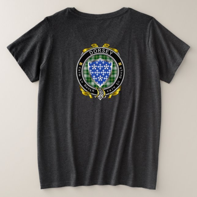 Dorsey/Darcy Irish Shield Women's Plus Size T-Shirt (Design Back)