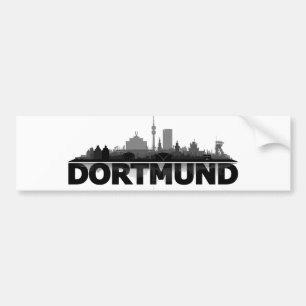 Dortmund City Skyline - car sticker