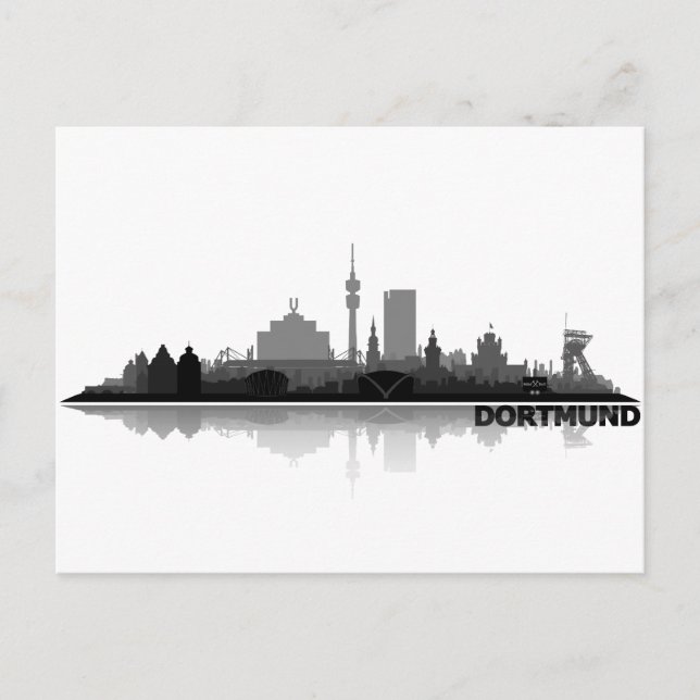 Dortmund City Skyline - Postkarte Postcard (Front)