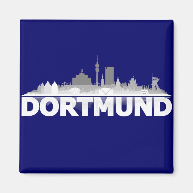 Dortmund City Skyline refrigerator magnet (Front)