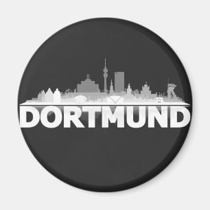 Dortmund City Skyline refrigerator magnet