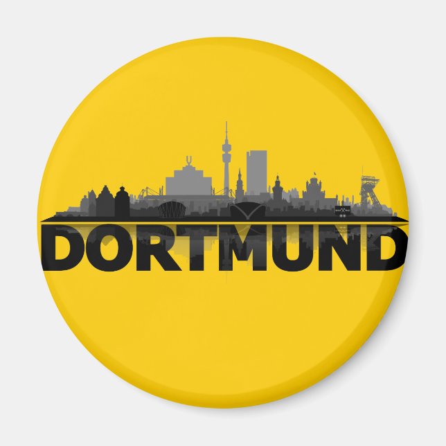 Dortmund City Skyline - refrigerator magnet (Front)