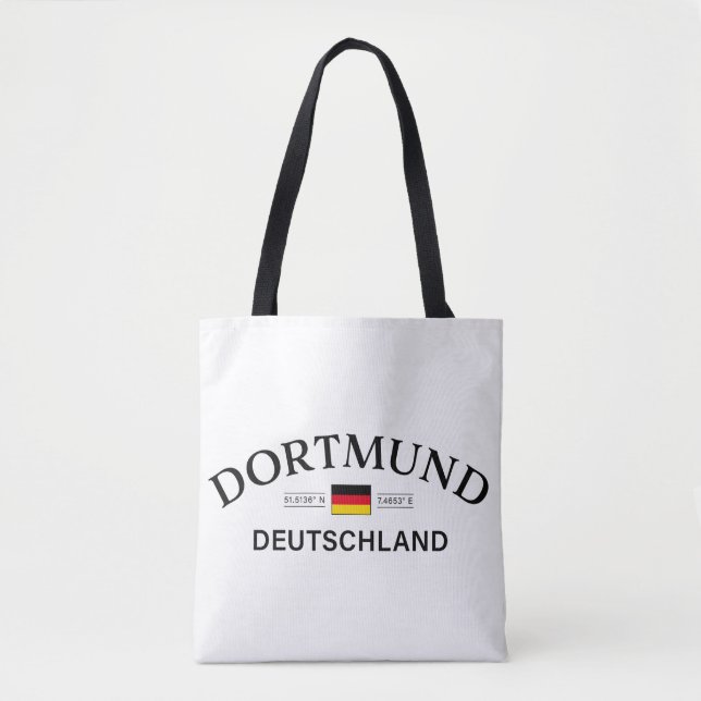 Dortmund Deutschland Coordinates German Tote Bag (Front)