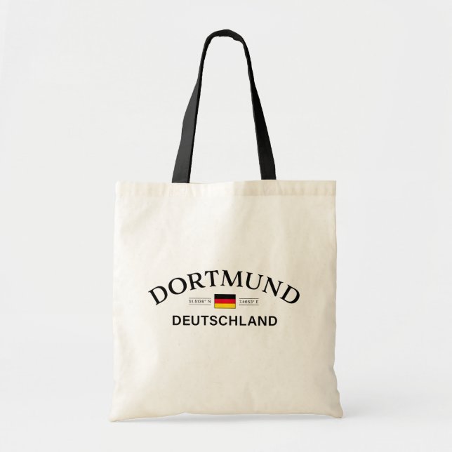Dortmund Deutschland Coordinates German Tote Bag (Front)