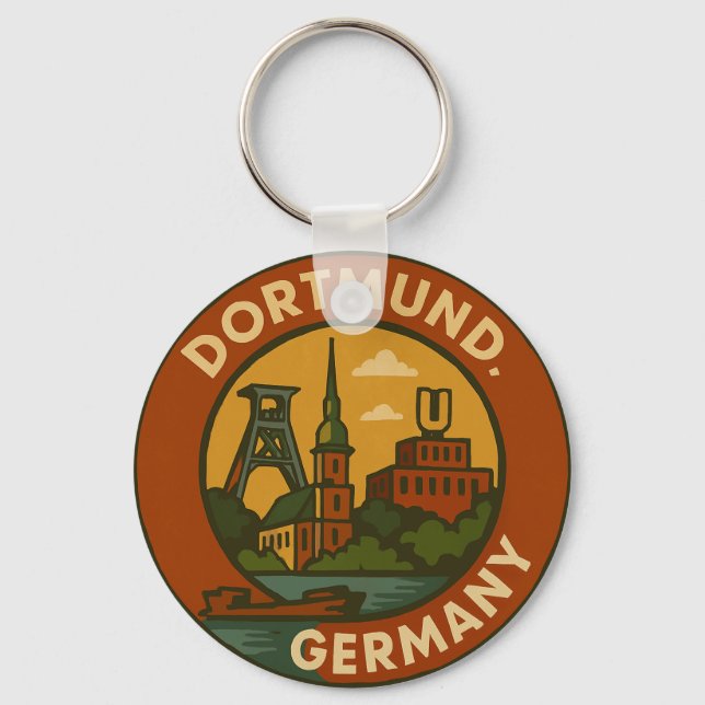 Dortmund German Urban Emblem Key Ring (Front)