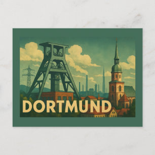 Dortmund Germany City Art Postcard