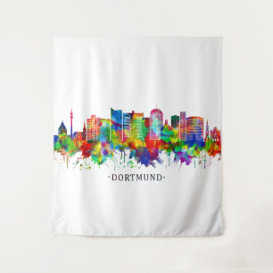 Dortmund Germany Skyline Tapestry