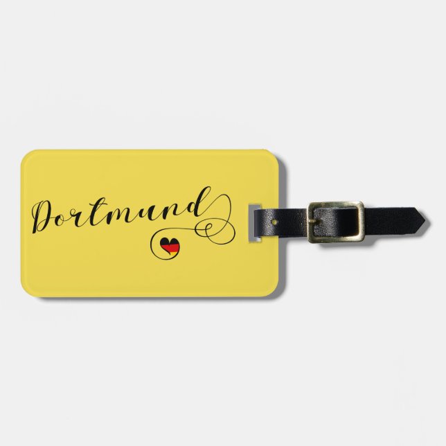 Dortmund Heart Luggage Tag Template, Germany (Front Horizontal)