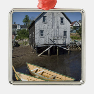Dory builder,Lunenburg, Nova Scotia, Canada Metal Tree Decoration