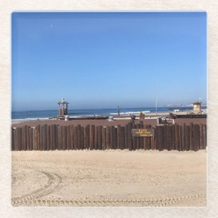 Dory Fishing Fleet, Newport Beach, California Glass Coaster