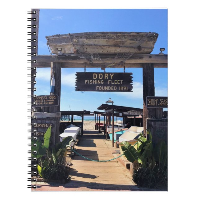 Dory Fishing Fleet, Newport Beach, California Notebook (Front)