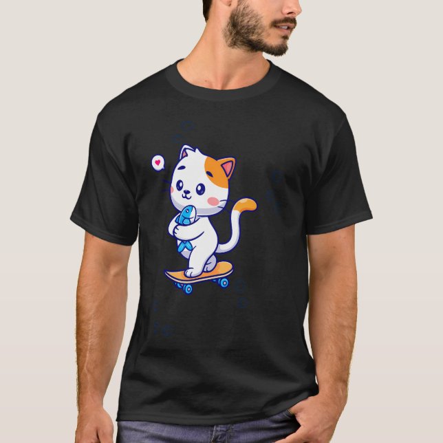Dory funny cat dory swimming  T-Shirt (Front)