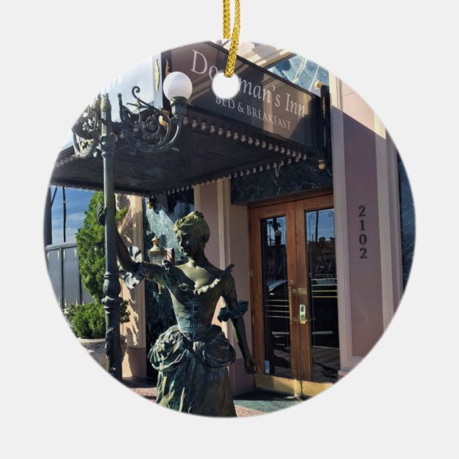 Doryman's Inn, Newport Beach, California Ceramic Tree Decoration (Front)