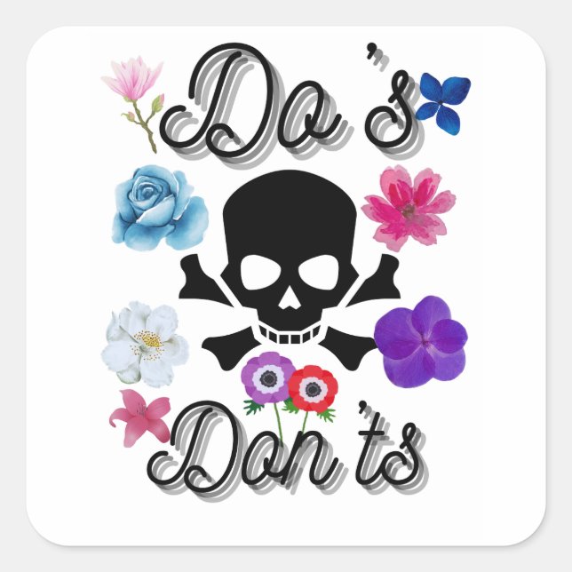 Do's and Don'ts Square Sticker (Front)