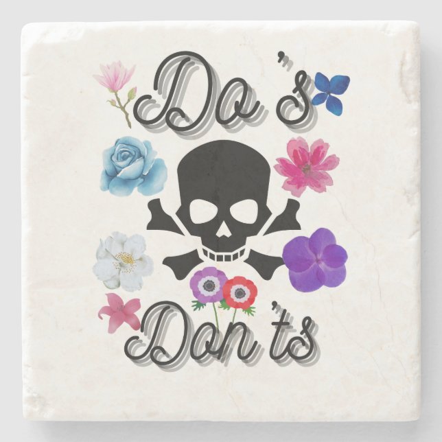 Do's and Don'ts Stone Coaster (Front)