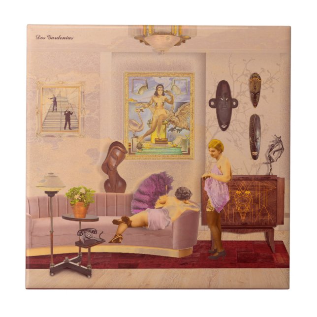 Dos Gardenias Tile (Front)