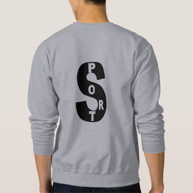 DOS Gray Sweat-Shirt Men DESIGN SPORT Sweatshirt (Back)