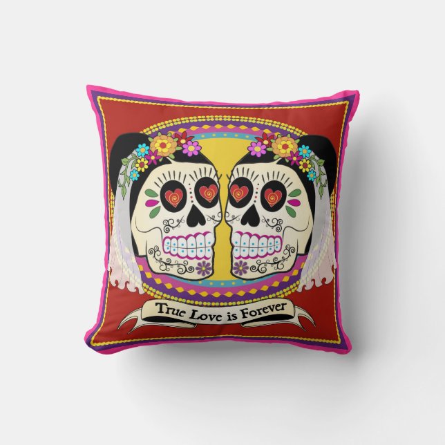 Dos Novias (2 Brides) Personalised Keepsake Pillow (Front)