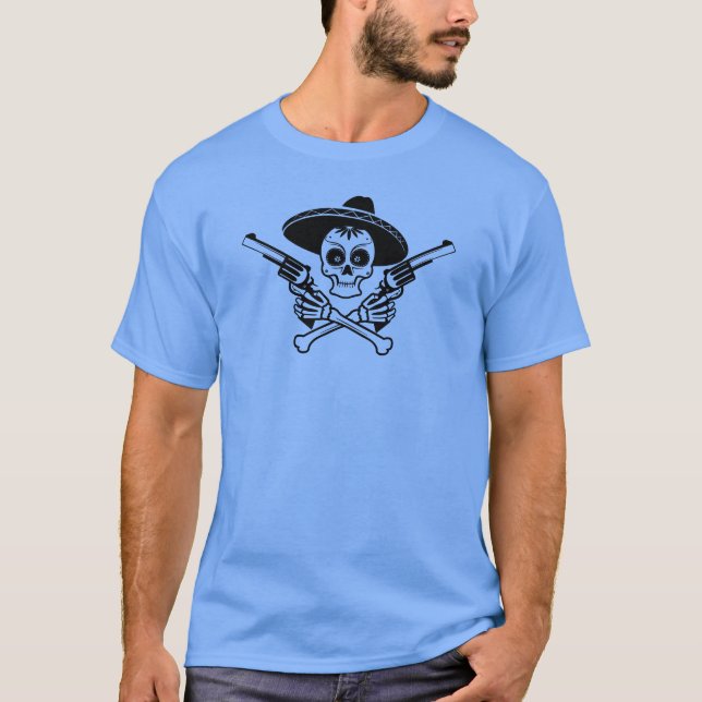 Dos Pistoles funny T-Shirt (Front)