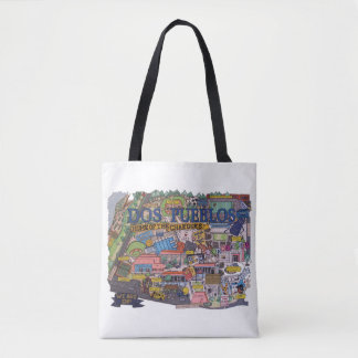Dos Pueblos Map Tote Bag