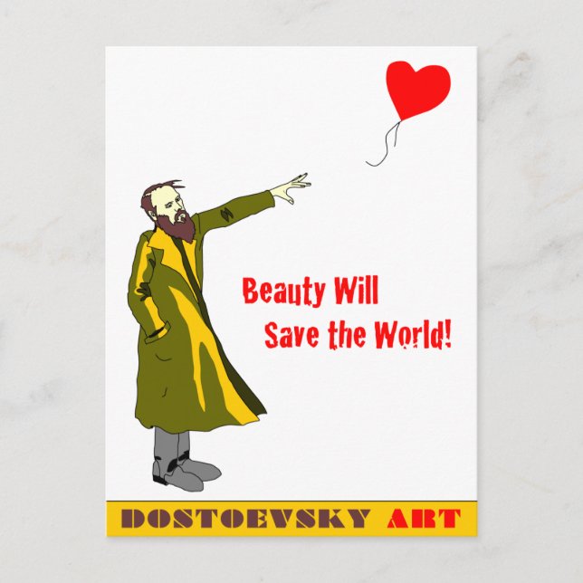 Dostoevsky Art "Banksy" postcard (Front)