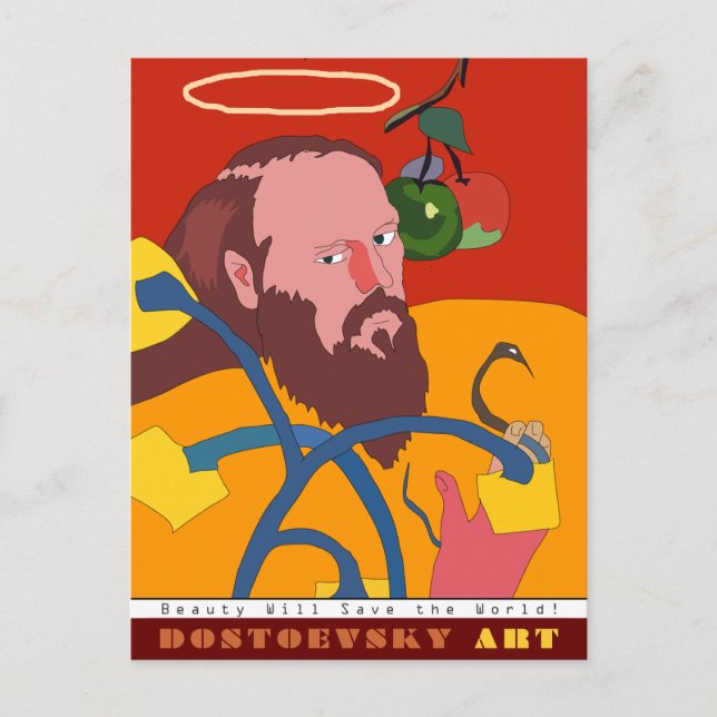 Dostoevsky art postcard (Front)