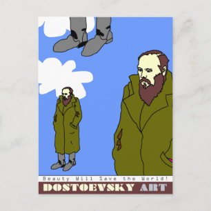 Dostoevsky art postcard