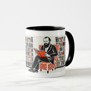 Dostoevsky walking in Saint Petersburg Design Mug