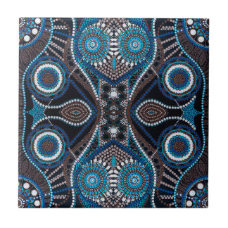 Dot Art Pattern on Ceramic Tile