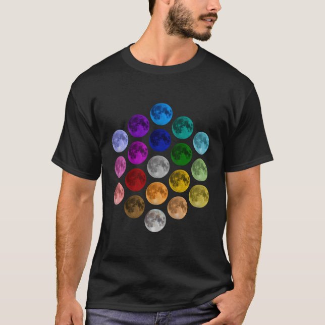 Dot Day Colourful Moon T-Shirt (Front)