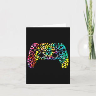 Dot Day Gamers Boy Game Controller Colourful Polka Card