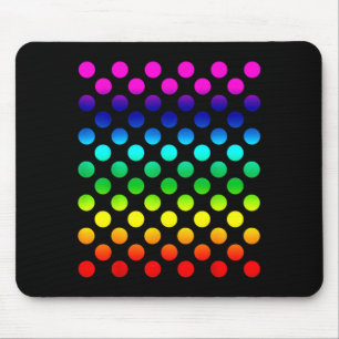 Dot Day Polka Dot Rainbow Cute Fun Abstract Mouse Pad