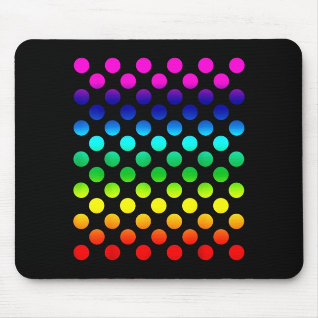 Dot Day Polka Dot Rainbow Cute Fun Abstract Mouse Pad (Front)